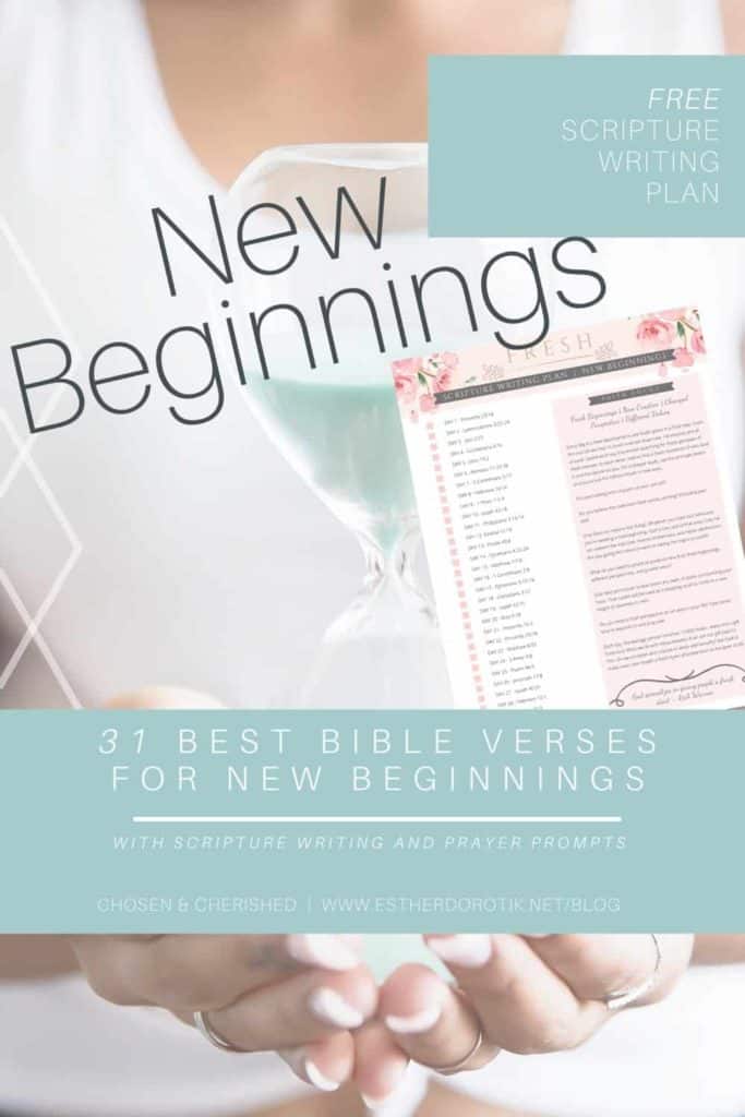 FREE Bible reading plan on fresh starts. Every day is a new opportunity to see God’s grace in a fresh way. From the sounds we hear to loved ones we draw near, His mercies are all around. Grab your FREE Scripture writing plan and spend this month searching for those glimpses of new mercies as you draw strength from these Bible verses on new beginnings. free scripture writing plan, 31 bible verses on fresh starts, Bible verses for starting a new year, Scripture for starting over #scripturewriting #bibleverses #newbeginnings