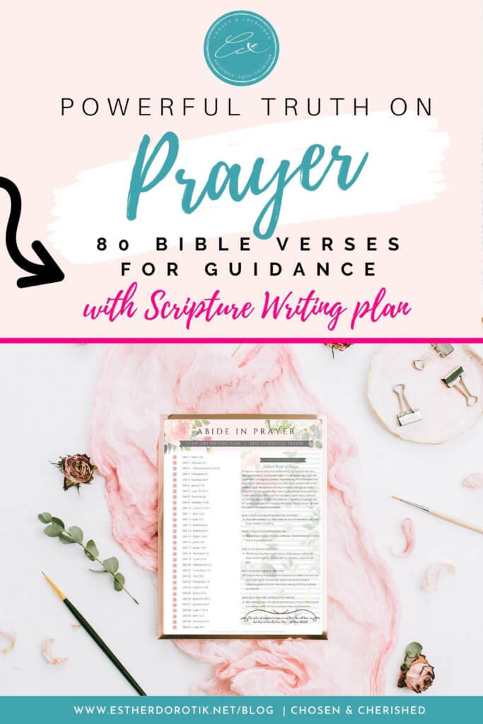 How do we learn to effectively pray with power? These 80 Bible verses will walk you through the importance of prayer with powerful keys to effective prayer. Grab the FREE 31-day scripture writing plan and get started today! #prayer #bibleverses #scripturewritingplan
