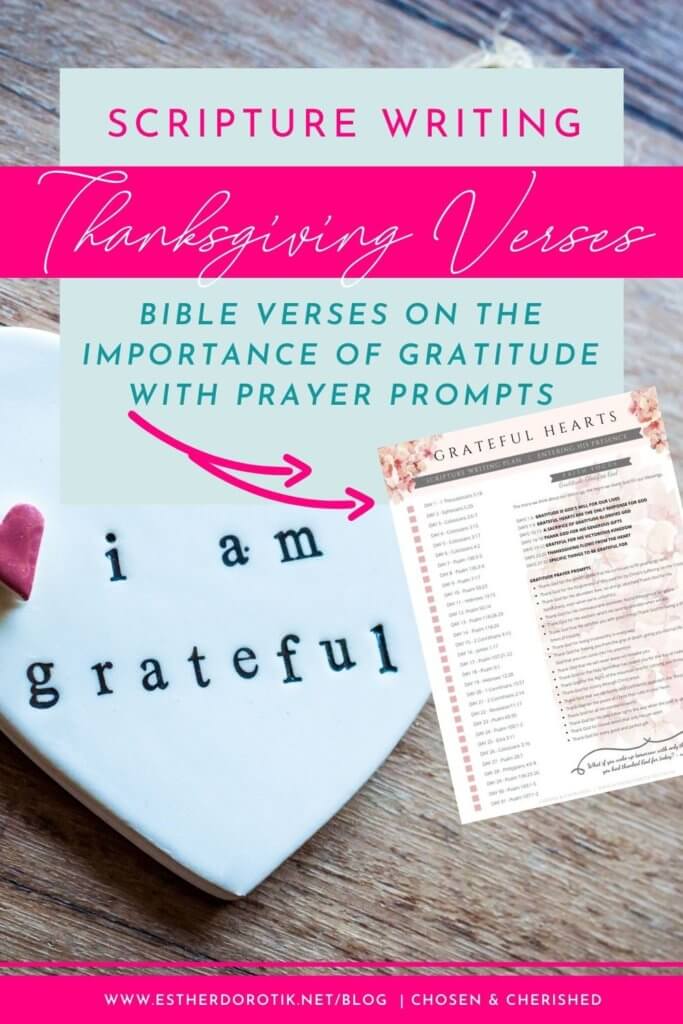 The more we think about our blessings, the more we thank God for our blessings. There are powerful truths in the Bible on the importance of daily gratitude. Here you will find the best bible verses on thanksgiving and gratitude along with prayer prompts to guide you. Grab your FREE Scripture writing plan and get started today!