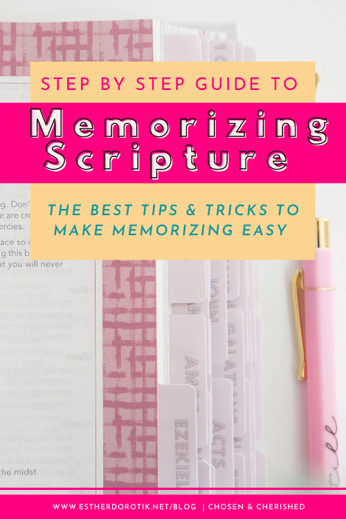 If you struggle to memorize bible verses, this step-by-step guide will teach you everything you need to make memorizing Bible verses, chapters, and even books easy. Simply follow this detailed tutorial with 15 of the best tips and tricks. You'll soon be on your way!
