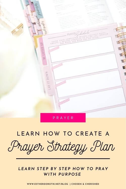 If you've ever struggled to create a powerful and consistent prayer life, these steps are for you! Learn how to create a prayer strategy and plan with these 6 steps!