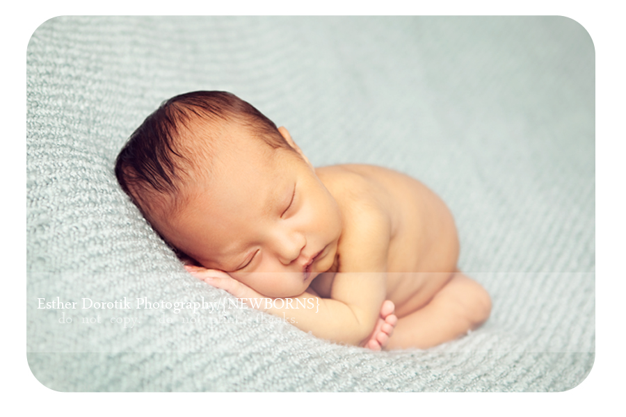 best-Dallas-newborn-photography-with-taco-posing-on-bean-bag