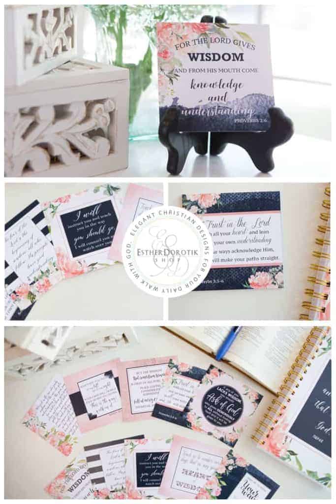 scripture cards, bible verse cards, memory verse cards, bible verses for wisdom, bible journal cards, scripture art