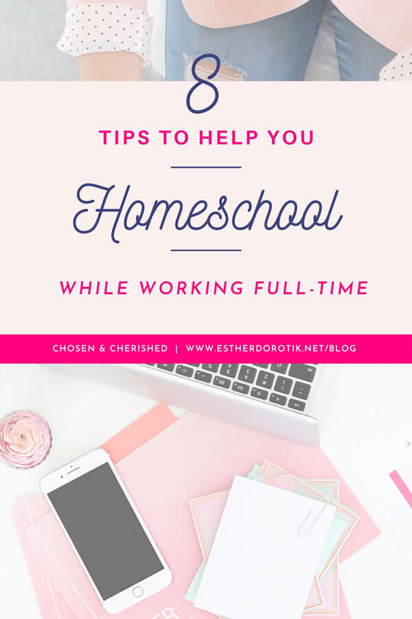 Do you feel sandwiched between work and homeschool? Here are 8 tips and resources to help you transition into a working and homeschooling mom.