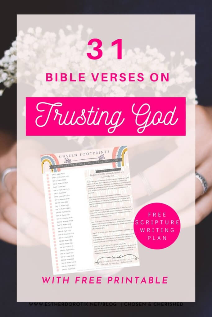 Trust is the currency of heaven. It means understanding everything that washes up on your shore must first pass through the waters of His throne room. It's acknowledging His ways and paths are right, even if they don't seem right to us. Trust is releasing control to God and realizing the freedom of surrender. Remembering God's faithfulness of yesterday is key to trusting Him with your tomorrow. If you can trust Him with your eternity, surely you can trust Him with your every day. Grab this Bible reading plan and get started! Trusting God during hard times | Scripture Writing Plan on Trusting God | Best bible verses for trusting God #scripturewritingplan #trustinggod #bibleverses