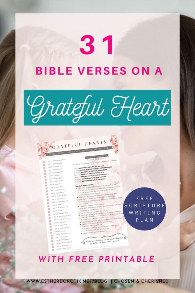 The more we think about our blessings, the more we thank God for our blessings. There are powerful truths in Scripture on the importance of gratitude. Here you will find the best bible verses on gratitude and thankfulness along with prayer prompts to guide you. Grab your FREEBIE and get started today!