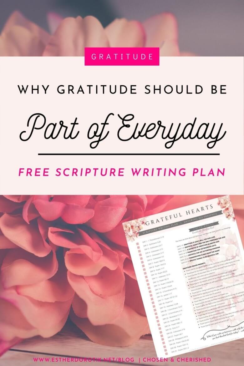 The more we think about our blessings, the more we thank God for our blessings. There are powerful truths in Scripture on the importance of gratitude. Here you will find the best bible verses on gratitude and thankfulness along with prayer prompts to guide you. Grab your FREEBIE and get started today!